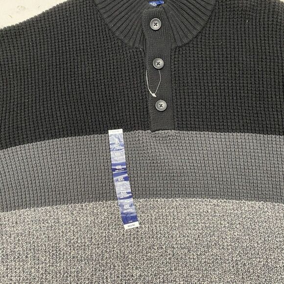 New Izod Men's 4XL Quarter Button Shelter Island Color Block Pullover Sweater - Picture 10 of 10